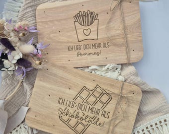 Laser file for a breakfast board for friends / SVG file for a breakfast board for love / friendship / partner / I love you more than / commercial license