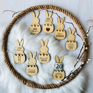 XXL SVG/ Hase in Eierschale für Geld und Blumen/ Laserdatei Geldgeschenk Ostern/ Geldgeschenk Osterhase/ Hase in Eierschale/ kommerz. Lizenz