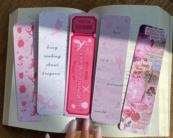 Segnalibri del Bookclub Romantasy Set: Drago, Fata, Citazioni Romantasy (PDF stampabile)