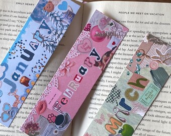 Segnalibri stampabili per scrapbooking inverno 2026: collage di diario spazzatura (PDF)
