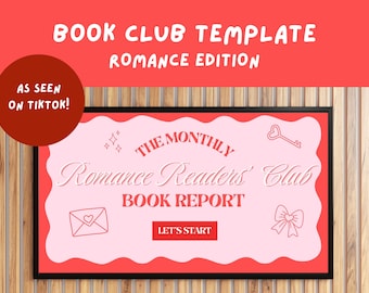 Modello di report sulle diapositive del club del libro: presentazione Canva modificabile (download digitale)