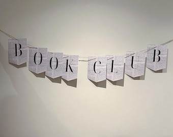 Striscione stampabile per il club del libro: decorazioni per il club del libro (JPG)