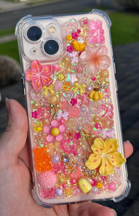 Junk Phone Case Charms Customizable Junk Charm IPhone Case Rainbow Deco-den Style Junk Phone Case Charms Customizable Junk Charm IPhone Case Rainbow Deco-den Style