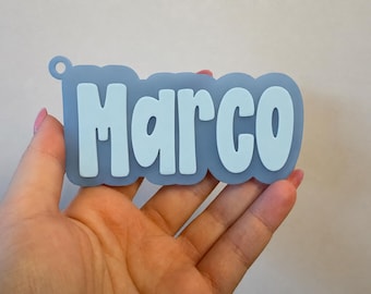 Personalized Backpack Name Tag  - Back to School - Lunch Bag Tag - Backpack Name Tag - Kids Keychain - Diaper Bag Tag - Sport Bag Name Tag
