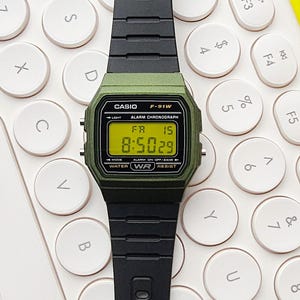 Casio f91w custom mod-digital watch military style brand new LCD mod
