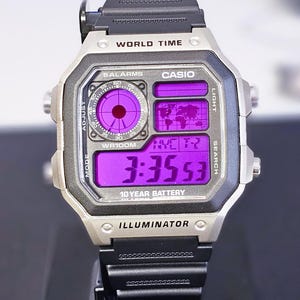 Casio AE1200 Custom Mod Watch: Unique Color LCD Display