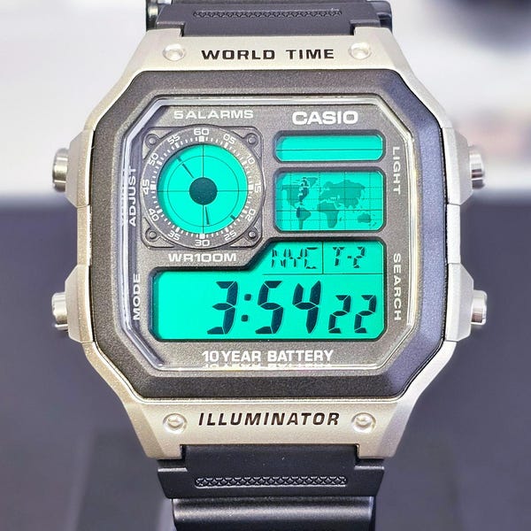 Casio AE1200 Screen Filter – Laser Cut Two-Color Display Overlay For Modding