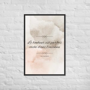 Decorative Poster with Victor Hugo Quote | French Typographic Art