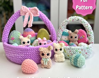 9-in-1 Easter Crochet Pattern Bundle | Bunny, Eggs, Baskets (PDF Download) |  Beginner Friendly