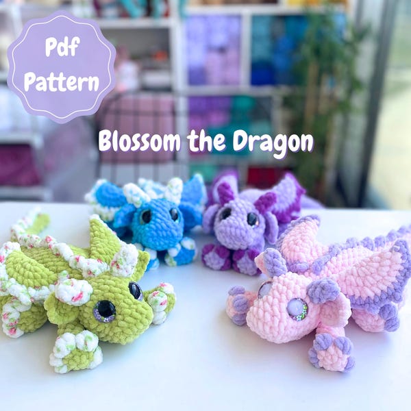 Drache Häkelanleitung: Amigurumi Blossom PDF