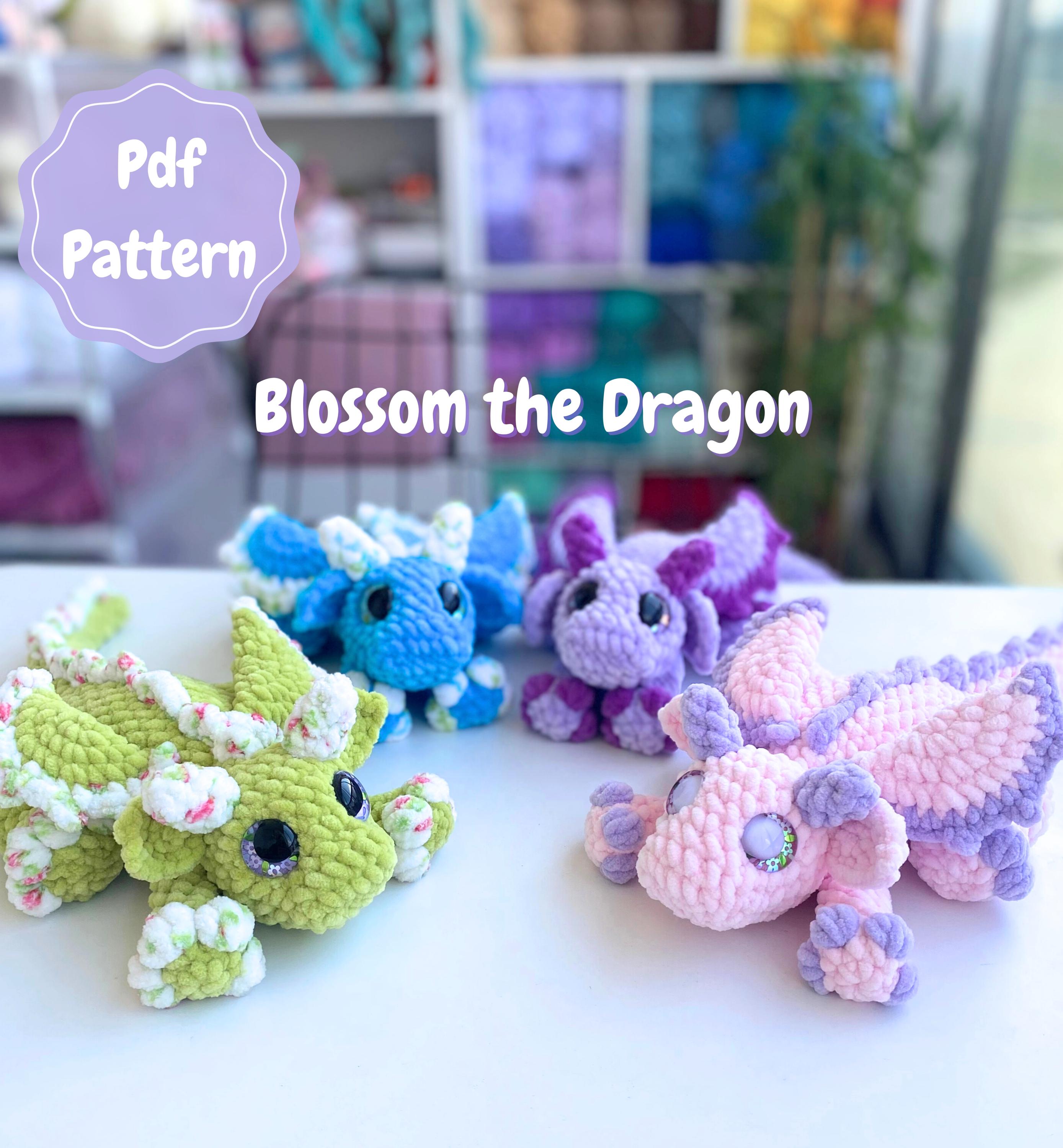 かぎ針編みのドラゴンのパターン：あみぐるみの花 PDF - Etsy 日本