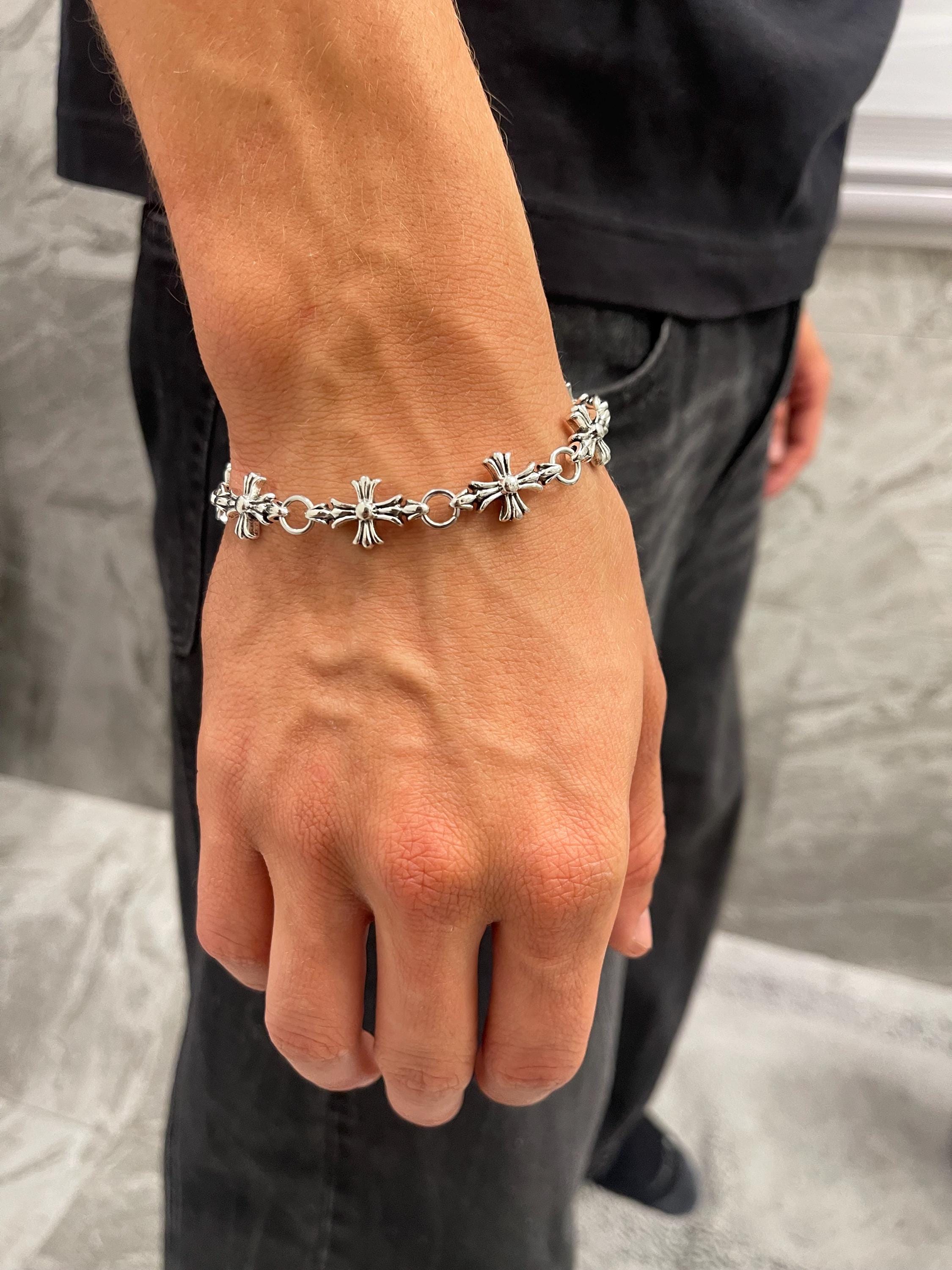 silver925 crossball bracelet クロム nuance CHROME HEARTS Cross ball Bracelet – kingram-japan