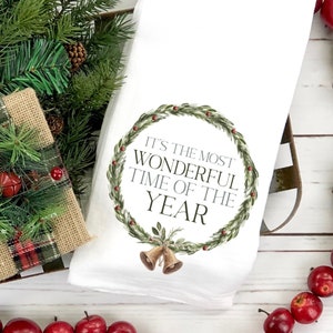 Most wonderful time of the year tea towel