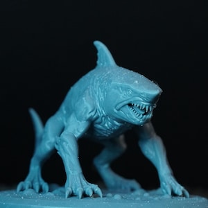Wereshark miniature: D&D, Pathfinder, Fantasy 3d printed resin miniature