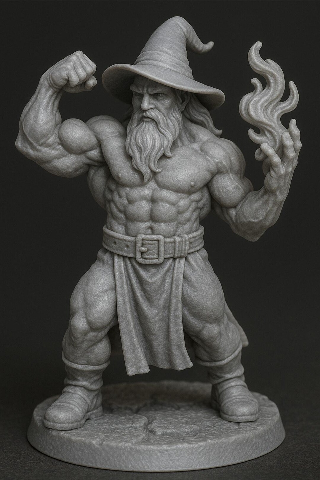 Muscle Wizard Mini: D&D, Pathfinder, Fantasy 3d Printed Resin Miniature ...
