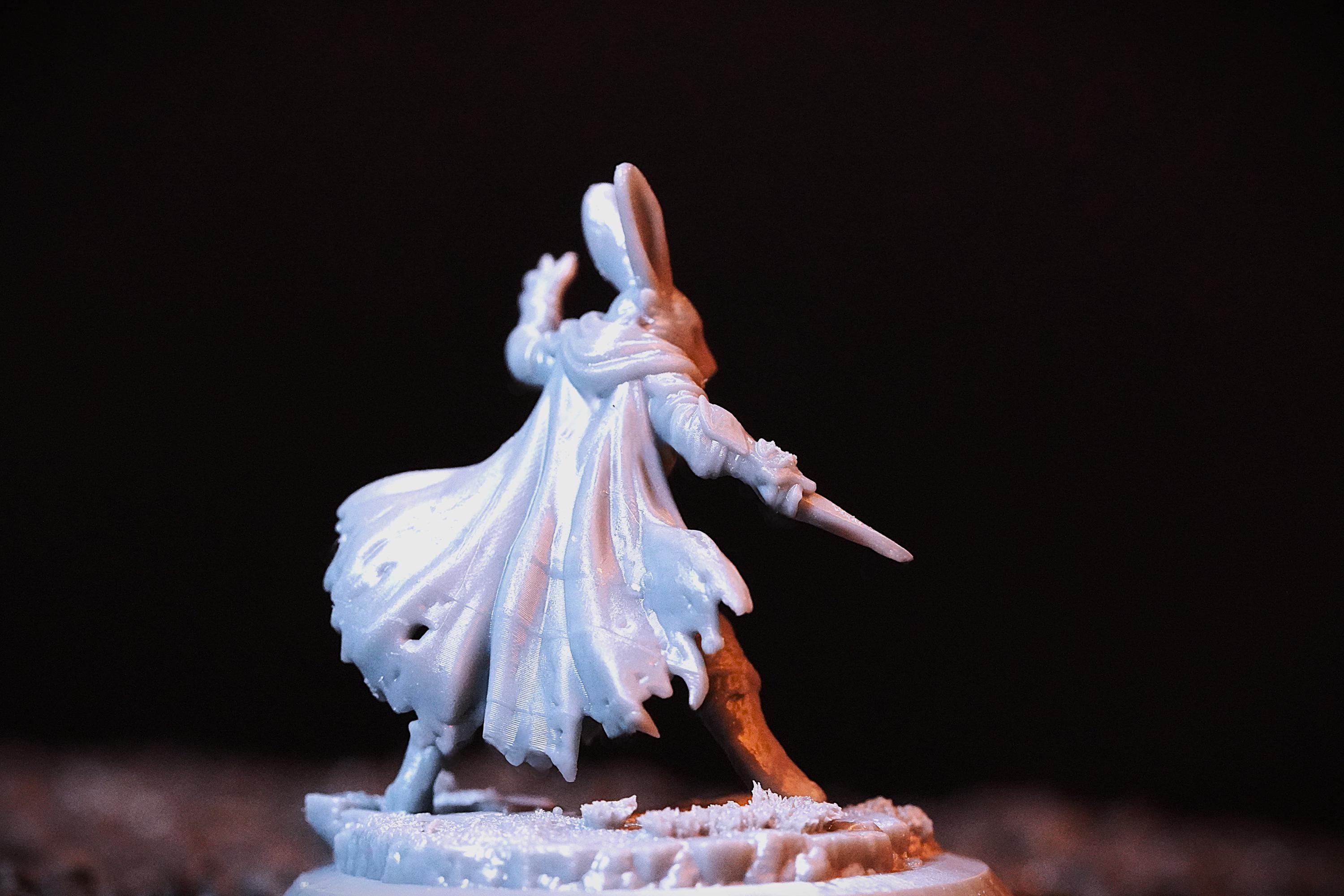 Pathfinder Rabbit Race Rabbit Rouge Miniature: D&D, Pathfinder, Fantasy 3d Printed Resin ...