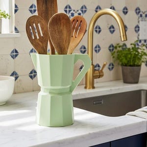 Moka Pot Utensil Holder | Coffee Bar Organizer, Kitchen Counter Storage, La Greca Inspired