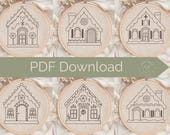 Gingerbread House Hand Embroidery Pattern: Winter Stitch Design (PDF Pattern)