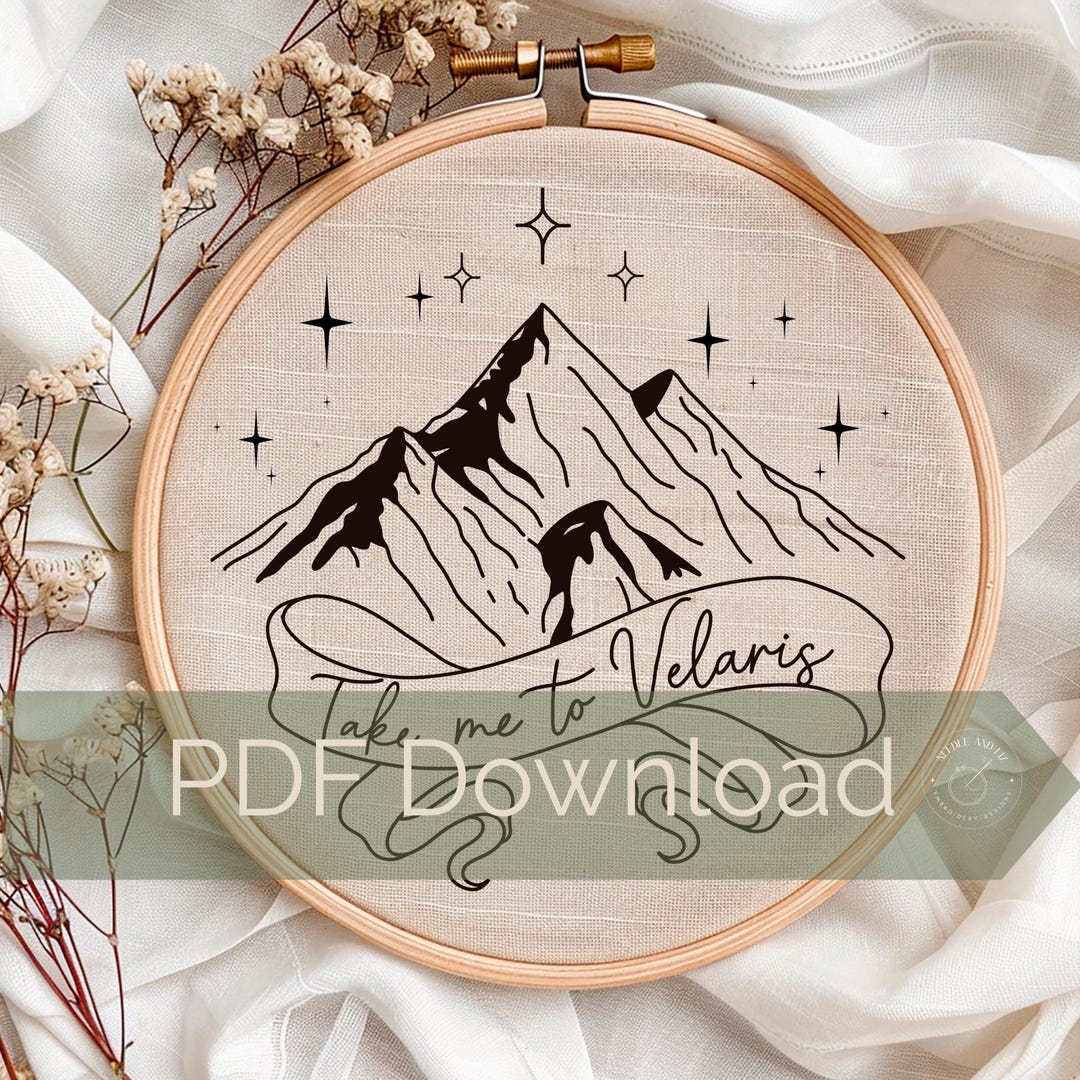 ACOTAR Inspired Embroidery Pattern: Take Me to Velaris Design (PDF ...