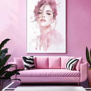Parisian Chic Wall Art Set of 3, Eiffel Tower Print, Fashion Lady Poster, Perfume & Flowers Art, Living Room Digital Download