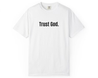 Camiseta "Confía en Dios" / Camiseta cristiana de fe, diseño minimalista con versículos bíblicos.