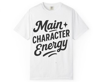 Camiseta con estampado tipográfico del personaje principal