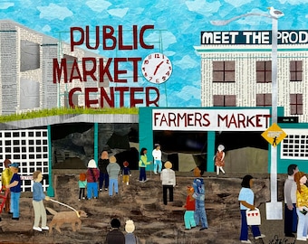 Pike Place Market - giclee reproduction - 8" x 10"