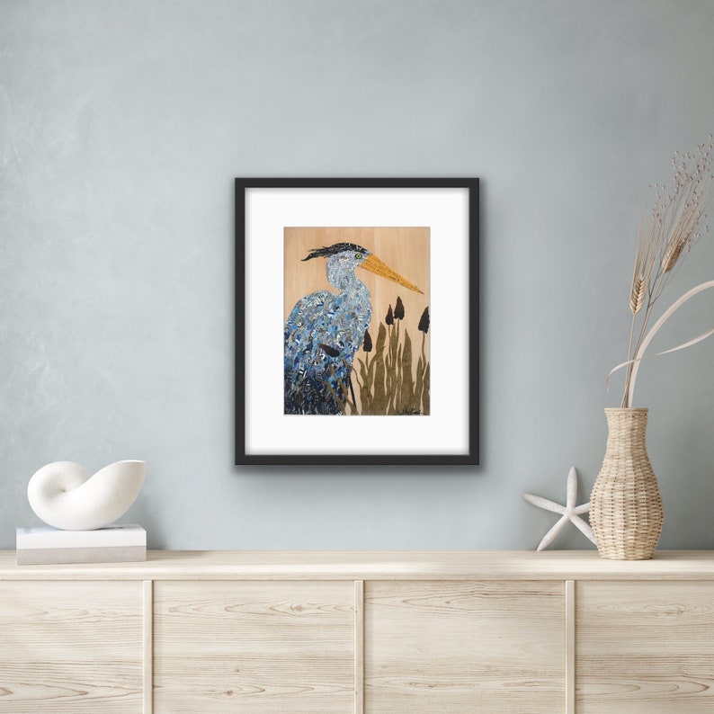 The Heron giclee reproduction 10x8 image 2