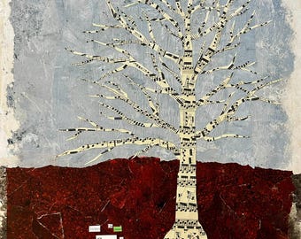 Song of Life #4 - 18x14 original mixed media art