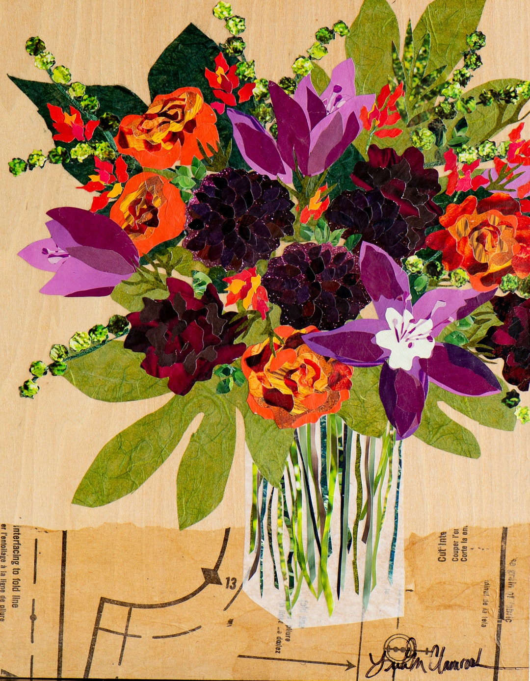 Peggy's Flowers Giclee Reproduction 8 X 10 Etsy