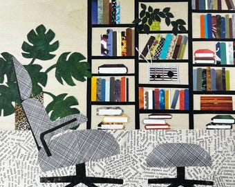 Modern Vibe #21 - original paper collage art - wall art