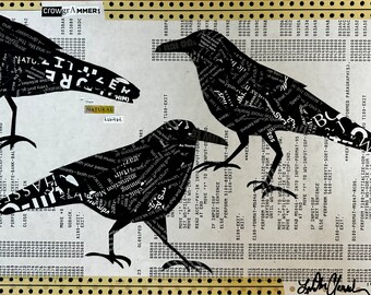 Crowgrammers in their Natural Habitat - original paper collage