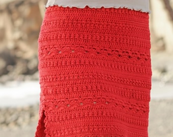 Open Country Skirt – Crochet Skirt Pattern for Women – Top-Down Textured Summer Skirt – Sizes S–XXXL