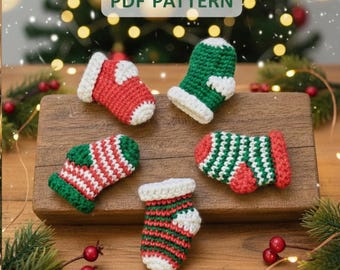 Mini Weihnachtsstrumpf Häkelanleitung – Anfänger Ornament (PDF Pattern)