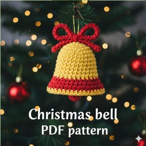 Crochet Christmas Bell Ornament Pattern – Holiday Decoration (PDF Pattern)