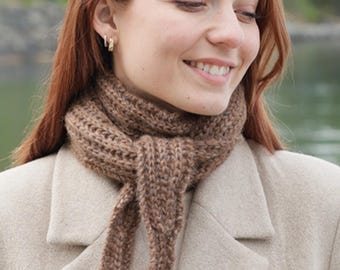 Patrón de bufanda de crochet con aspecto de punto: Tutorial en PDF fácil de seguir
