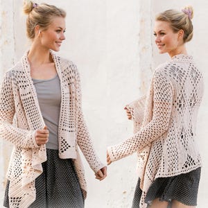 Pattern: Fairy Queen Coat / Crochet Coat Duster Cardigan / Fantasy Bridal