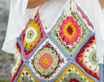Granny Square Crochet Bag Pattern: Photo & Tutorial (PDF Pattern)