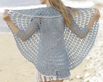 Patroon boho gehaakt cirkelvest, vest met kant zomerscherf, gehaakte mandala-jasje pdf