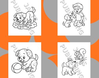 Puppy Coloring Pages: Fun Preschool Activity (Printable)