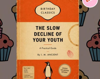 0773 Tarjeta de cumpleaños divertida, Tarjeta de cumpleaños para amantes de los libros, Tarjeta de cumpleaños con temática de libros vintage, Tarjeta de cumpleaños divertida para un amigo, Regalo literario