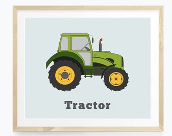 Tractor Nursery Print: Farm Vehicle Wall Art (Digital Download)