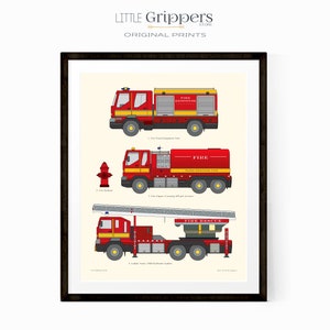 Fire Truck Kids Room Printable