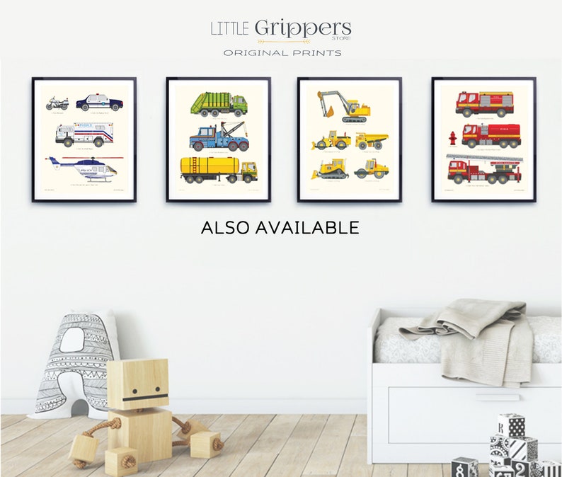Personalized Nursery Decor Truck Wall Art Toddler Boys Room Etsy
