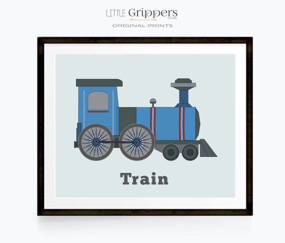 Train Wall Art Toddlers Room Decor Vehicle Poster Steam - Train Wall Art For Toddlers