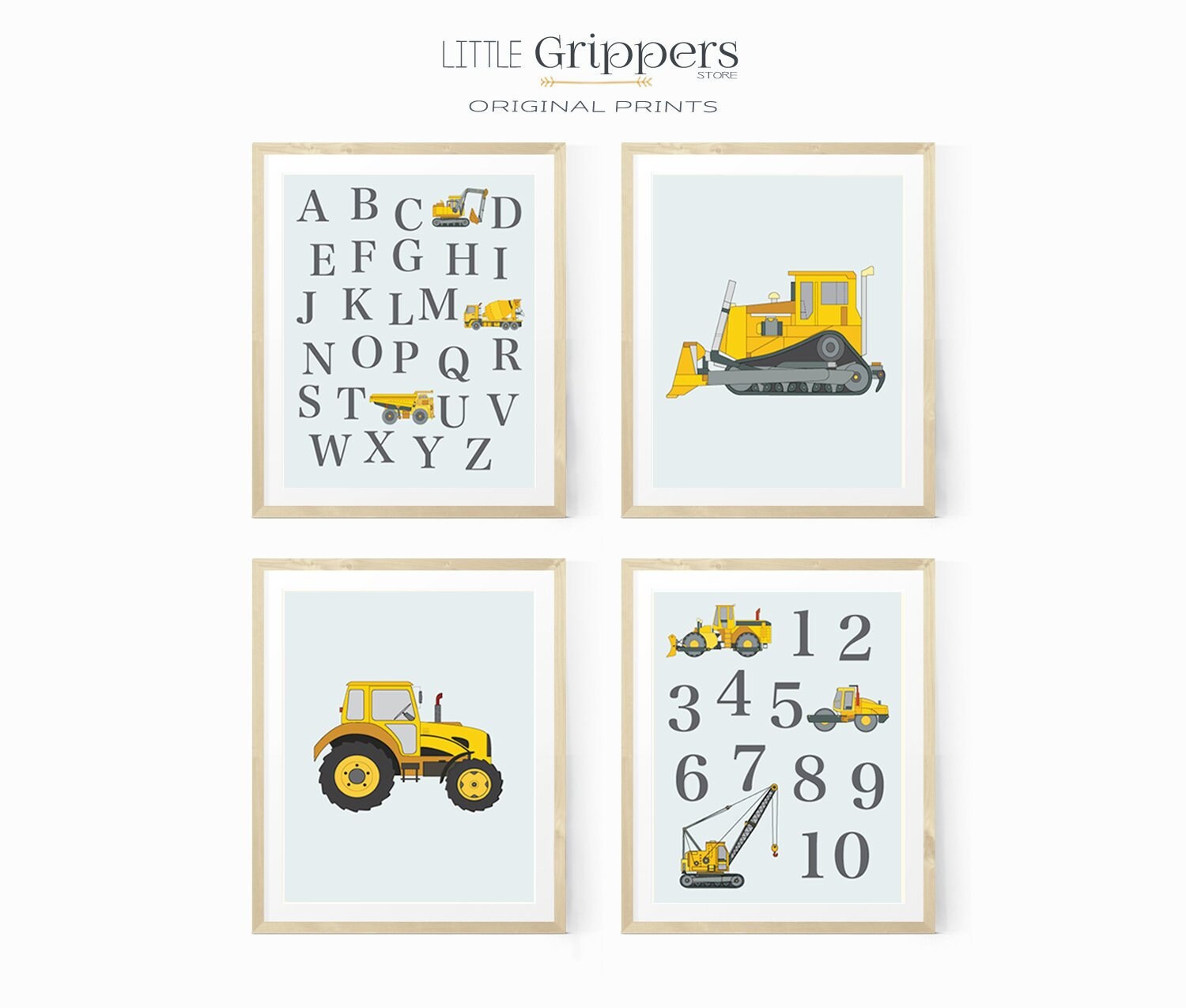 Abc wall art Educational print Alphabet Nursery art | Etsy