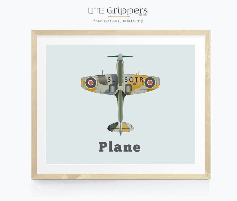 Airplane Decor Boys Nursery Printable Transportation Print Etsy