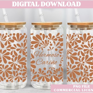 Mexican Talavera Barro Wrap PNG: Hermoso Carino cielito lindo pattern (Digital Download)