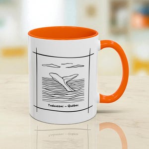 Tadoussac Whale Watching Ceramic Mug, Canada Souvenir Coffee Cup, Quebec Marine Life Gift, Whale Lover Keepsake