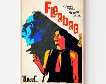 Fleabag konsttryck – Kultkvinnlig karaktärsaffisch – Retro filmisk väggkonst (digital nedladdning)